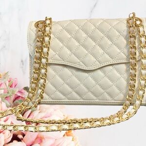 Rebecca Minkoff Quilted white Mini Affair Bag Euc